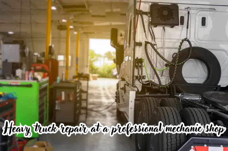 heavy truck repair at a professional mechanic shop