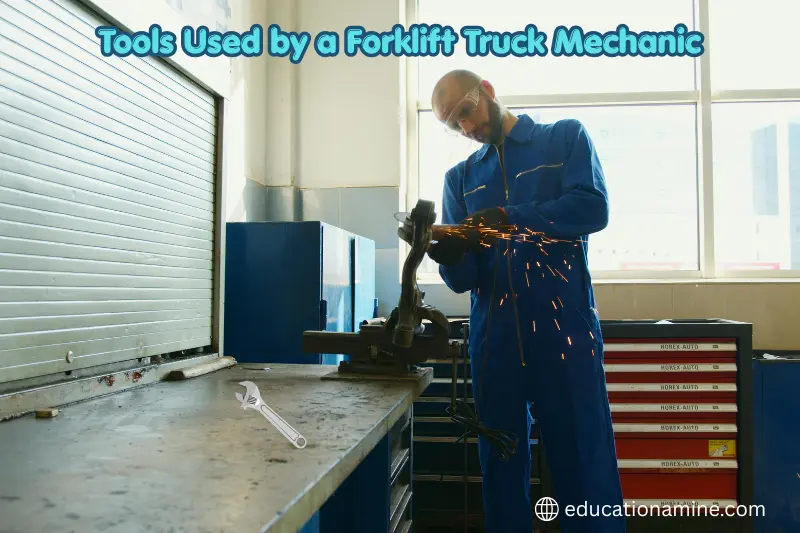 tools used by a forklift truck mechanic
