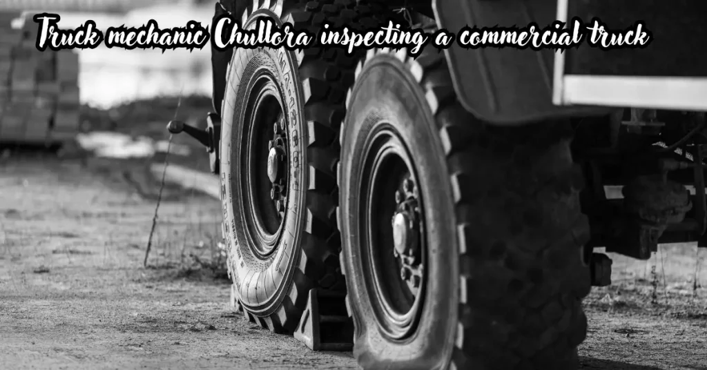 truck mechanic Chullora inspecting a commercial truck