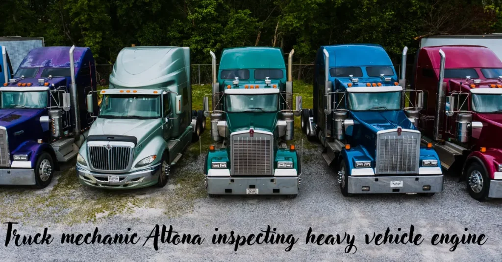 truck mechanic altona inspecting heavy vehicle engine